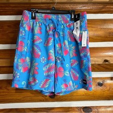 Hurley Men's Blue Floral Swim Shorts Small