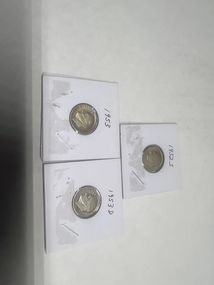 1948, 1948 D, & 1948S  Silver Roosevelt Silver Dimes - Image 3 of 4