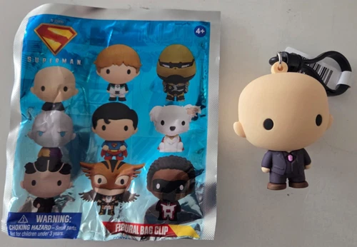 MONOGRAM SUPERMAN MOVIE FIGURAL BAG CLIP LEX LUTHOR VINYL KEYCHAIN NEW!