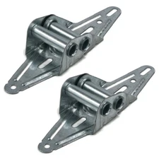(Pack of 2) Overhead Garage Door #2 Hinges, Narrow Body for Edge Panel Mounting