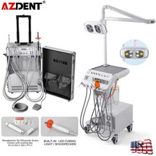 Dental Mobile Delivery Unit Cart Air Compressor Suction /Dual-Color LED Lamp