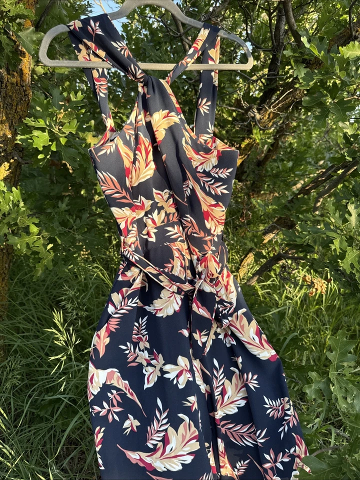 Mono para mujer Joie de cobre talla 6 Trinity floral pierna ancha recortado sin mangas Foto 2 de 4