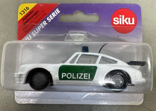 Siku Porsche 911 Turbo Autopista Patrol Car Police Super Series 1316 - Imagen 1 de 8