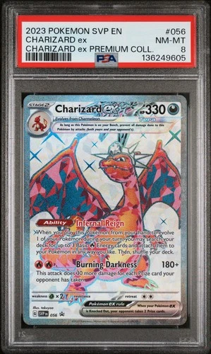 2023 POKEMON SVP PROMO PREMIUM COLLECTION #056 CHARIZARD EX PSA 8
