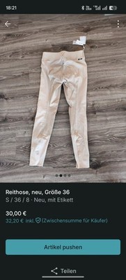 Reithose Damen, Größe 36 Horze