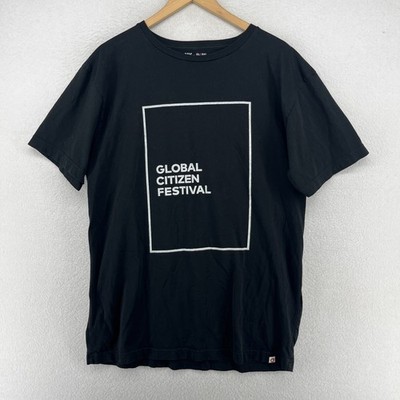 GLOBAL CITIZEN Shirt Mens 2XL Rihanna Kendrick Usher 2016 Central Park NYC Black