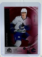 2025-26 SP Game Used Authentic Rookies Red AR-EP ELIAS PETTERSSON RC 089/399