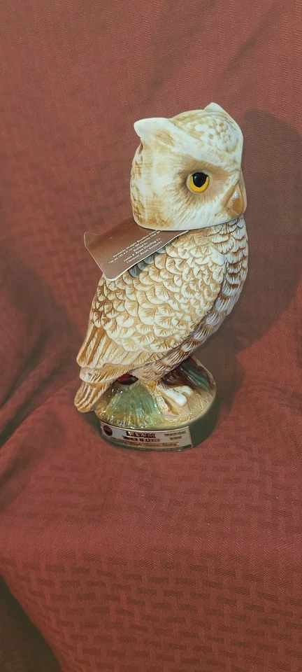 Botella de licor Jim Beam Owl jarra de whisky Regal China vintage 1979 10" Foto 4 de 4