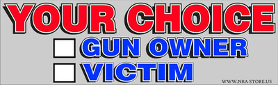 Gun Owner or Victim Conservative Right Wing Sticker Pro 2nd Second Amendment 88