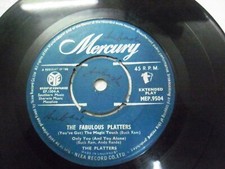 The Platters MEP 9504 Rare Single 7" 45 England Record VG