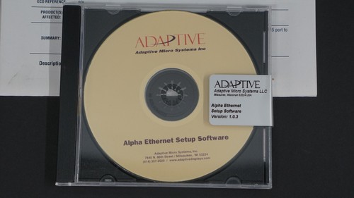 ADAPTIVE MICRO SYSTEMS Alpha Ethernet Setup Software v1.0.3 - Picture 3 of 3