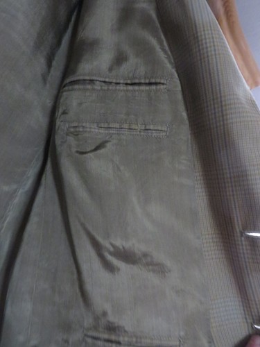 Herren Sommer Anzug - Jacke und Hose , grün kariert , Gr. 25 - Bild 3 von 7