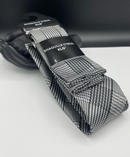 SHAQUILLE O'NEAL Neck Tie  Hanky  Black  Plaids  Checks  X Long  MSRP: 50