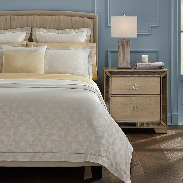 Sferra Blumi Золотой King Sham Мед Пышная Листва Дизайн Сатин Жаккард Италия НОВЫЙ - Изображение 2 из 4