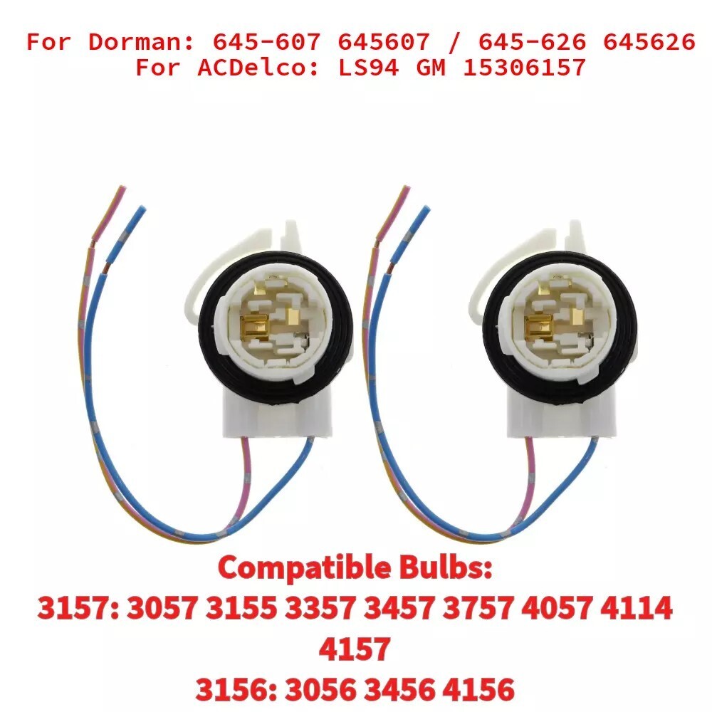 Light Bulbs Socket 2 Wire Harness 3157 3156 for Chevrolet Silverado GMC Sierra
