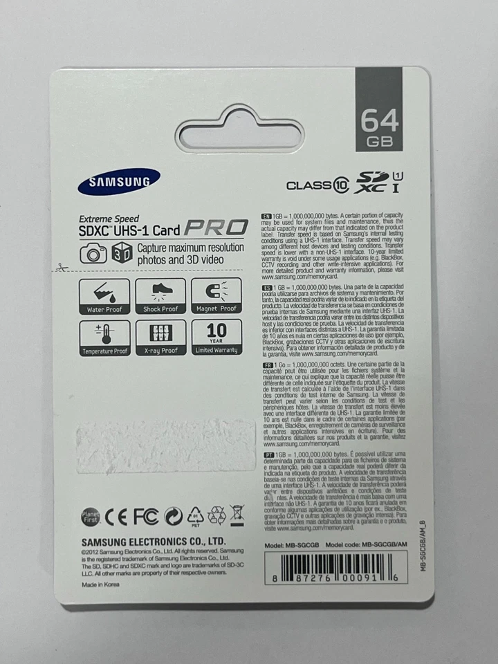 Samsung 64GB SDXC Memory Card Pro Series Class 10 UHS-I MB-SGCGB/AM - Image 3 of 3