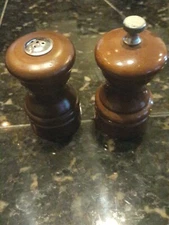 Chef Specialties Pepper Mill Grinder + Salt, Medium Walnut 4" Stainless Steel
