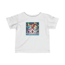 Cute Baby Snowmen Design Infant Fine Jersey Tee