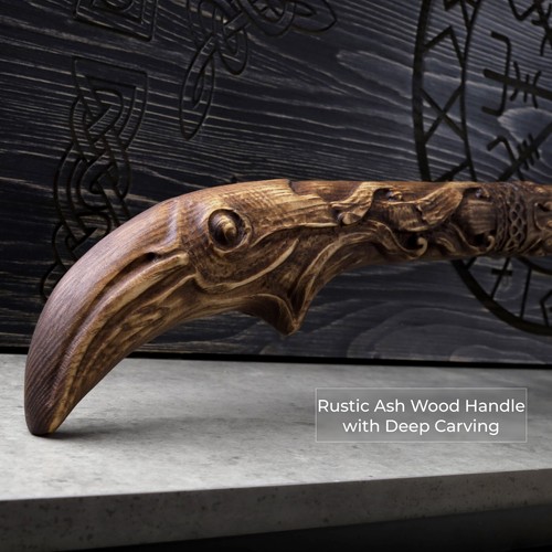 Leviathan Axt Kratos Axt GOW 1066 Carbonstahl, geschmiedet 38,1" Cosplay 9,7lb - Bild 5 von 12