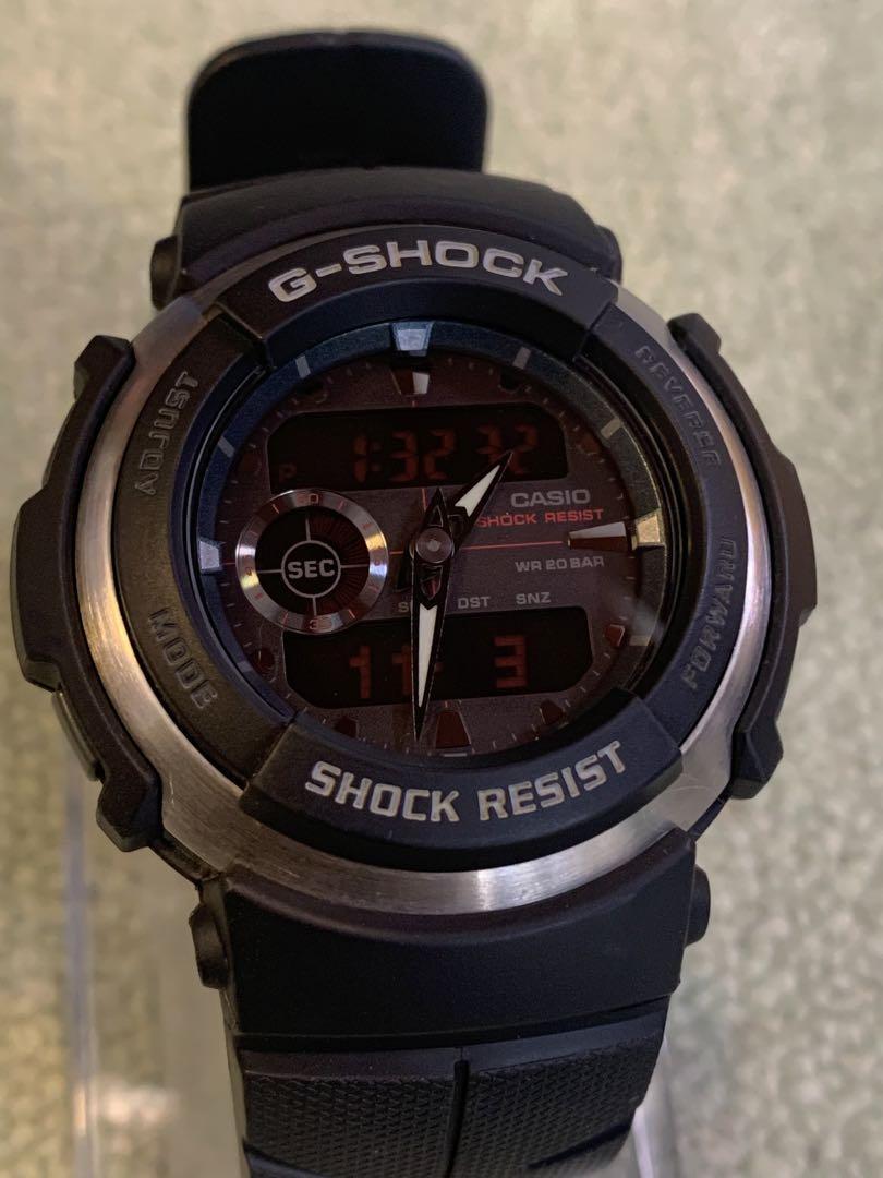 CASIO G-SHOCK G-300ML Black Red Eye Digital Analog Quartz CASIO G-SHOCK G-300ML Black Red Eye Digital Analog Quartz