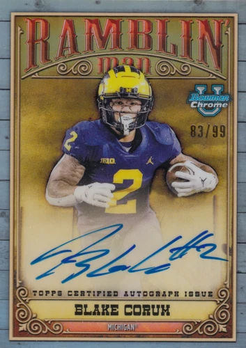 2023 Bowman University Chrome Blake Corum #RMA-BC
