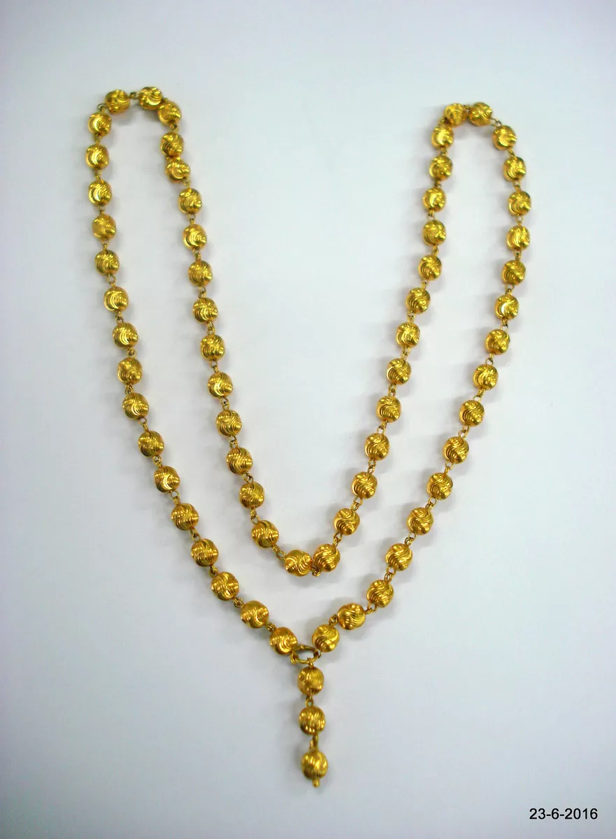 Gold chain bead store mala designs