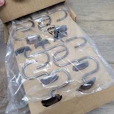Amazon Basics Haczyki do zasłon prysznicowych Szare/brąz Kwadraty Nowe w oryginalnym opakowaniu