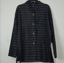 ELEMENTE CLEMENTE Black Lagenlook Button Down...