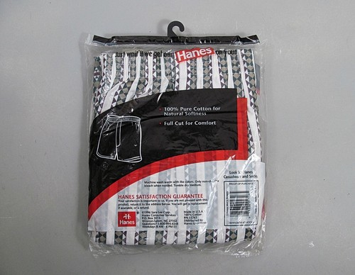 Vtg 90s Hanes Boxers Shorts Underwear 3 Pack Mens Medium 34-36 Patterned NOS NIP - Picture 3 of 3