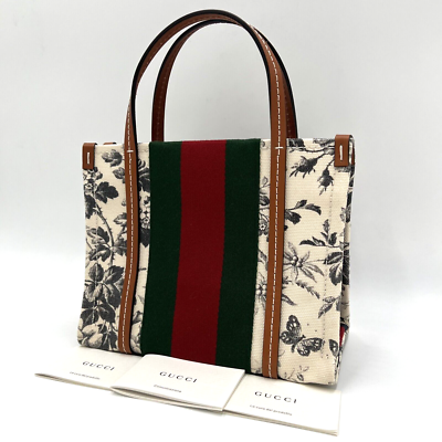 GUCCI Interlocking G Cherie Line Tote Bag Handbag GG 727735