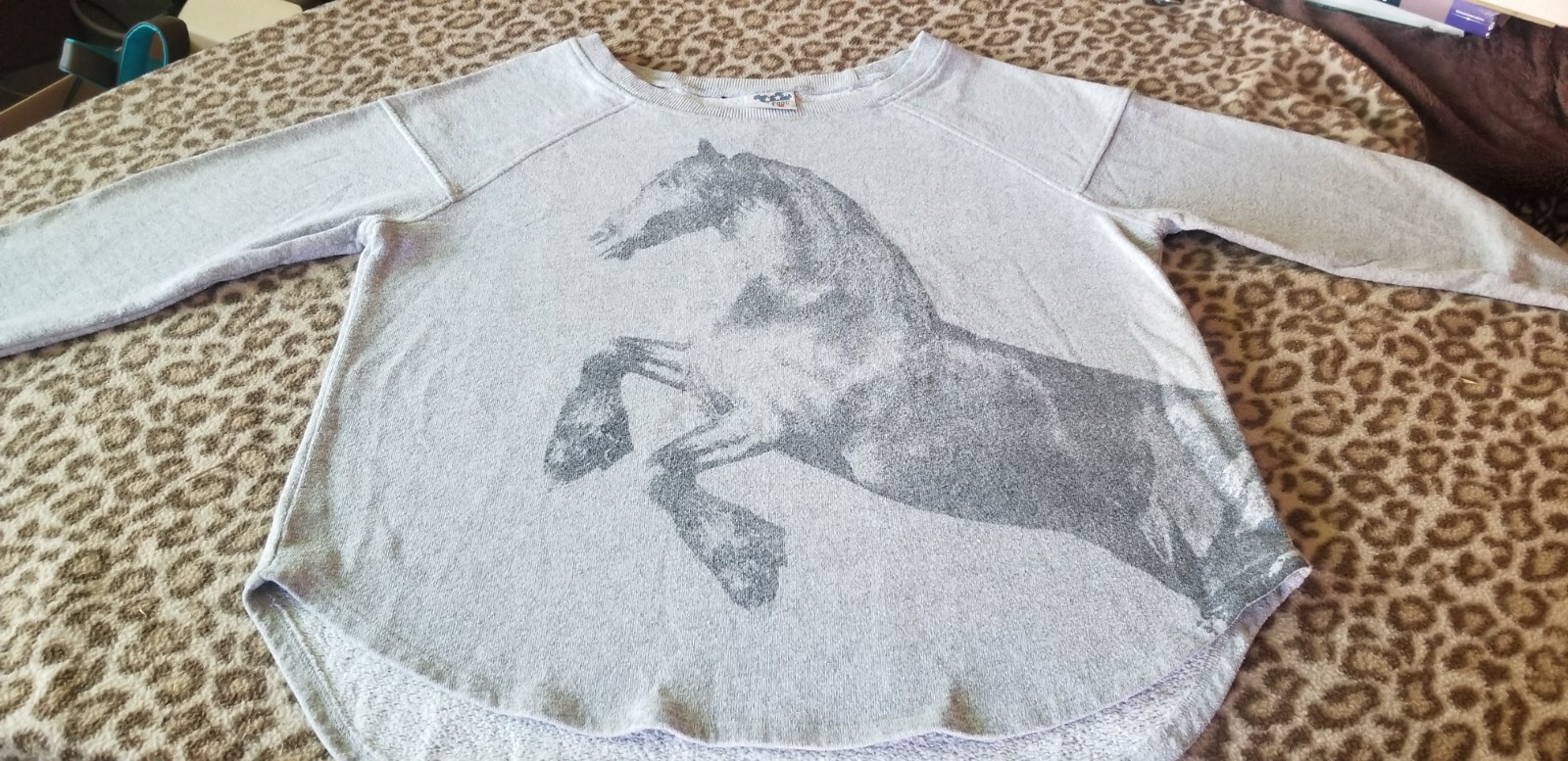 FELPA CAVALLO JUNK FOOD VINTAGE PICCOLA MAI USATA STILE VINTAGE CAVALLI PONY