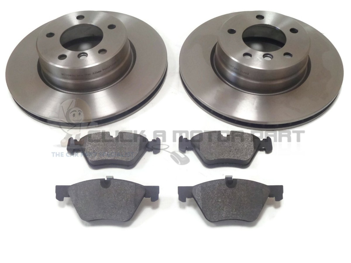 BMW E60 E61 520 525 525D 530D REAR 2 BRAKE DISCS PADS HANDBRAKE SHOES CHECK SIZE | UK