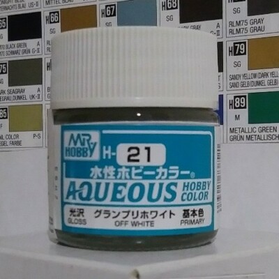 Gunze Aqueous Hobby Color H-21, Gloss Off White.