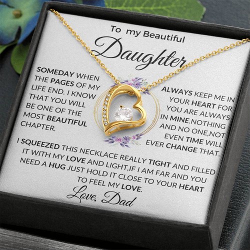De papá a hija collar regalo.Un collar sentimental para uso diario - Imagen 11 de 17
