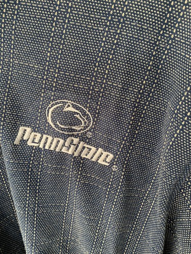VTG Penn State Polo shirt golf blue w tan line PSU USA Made RARE Jonathan Corey - 第 3/8 張圖片