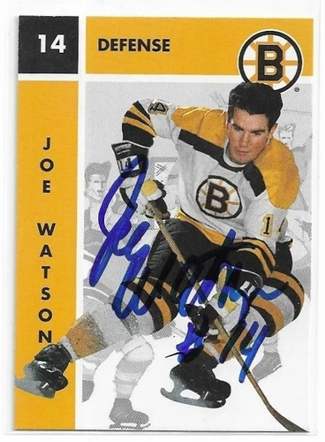 JOE WATSON Autographed Signed 1995-96 Parkhurst card #3 Boston Bruins Flyers COA