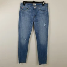 Hudson Crop Krista Super Skinny Distressed Women's Jeans Sz 27x27 NWT $169 D1