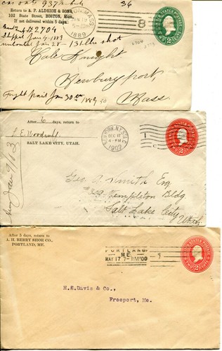 12 USA Stamped Envelopes Postage Cover Stamps Collection USED 1886-1908 - Picture 4 of 5