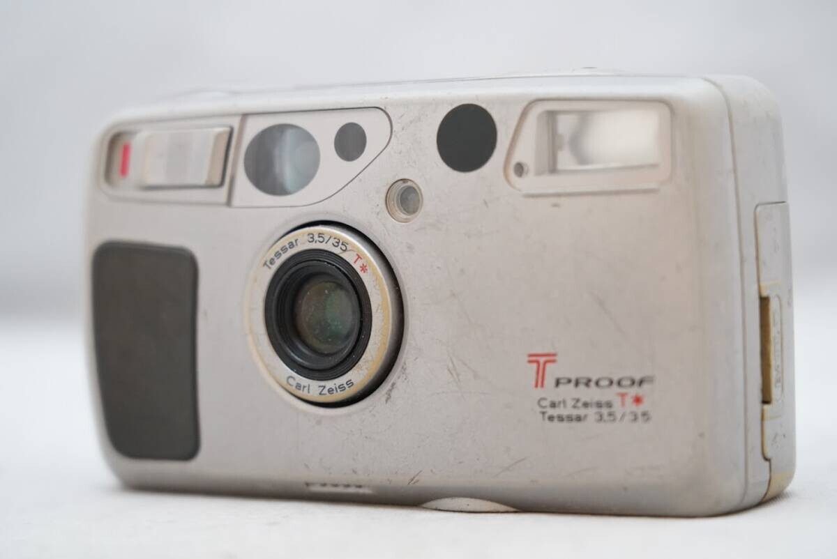 Kyocera T Proof Carl Zeiss T 35mm Film Camera Silver Japan