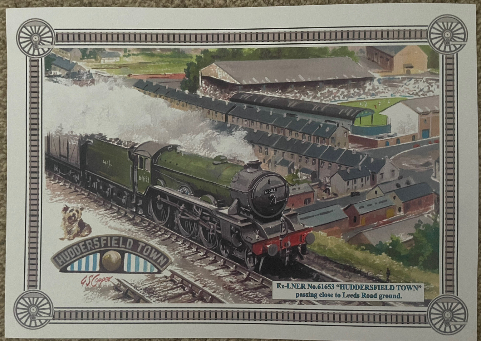 Huddersfield Town Ex LNER Print GS Cooper Painting Commissioned By Dawn ...