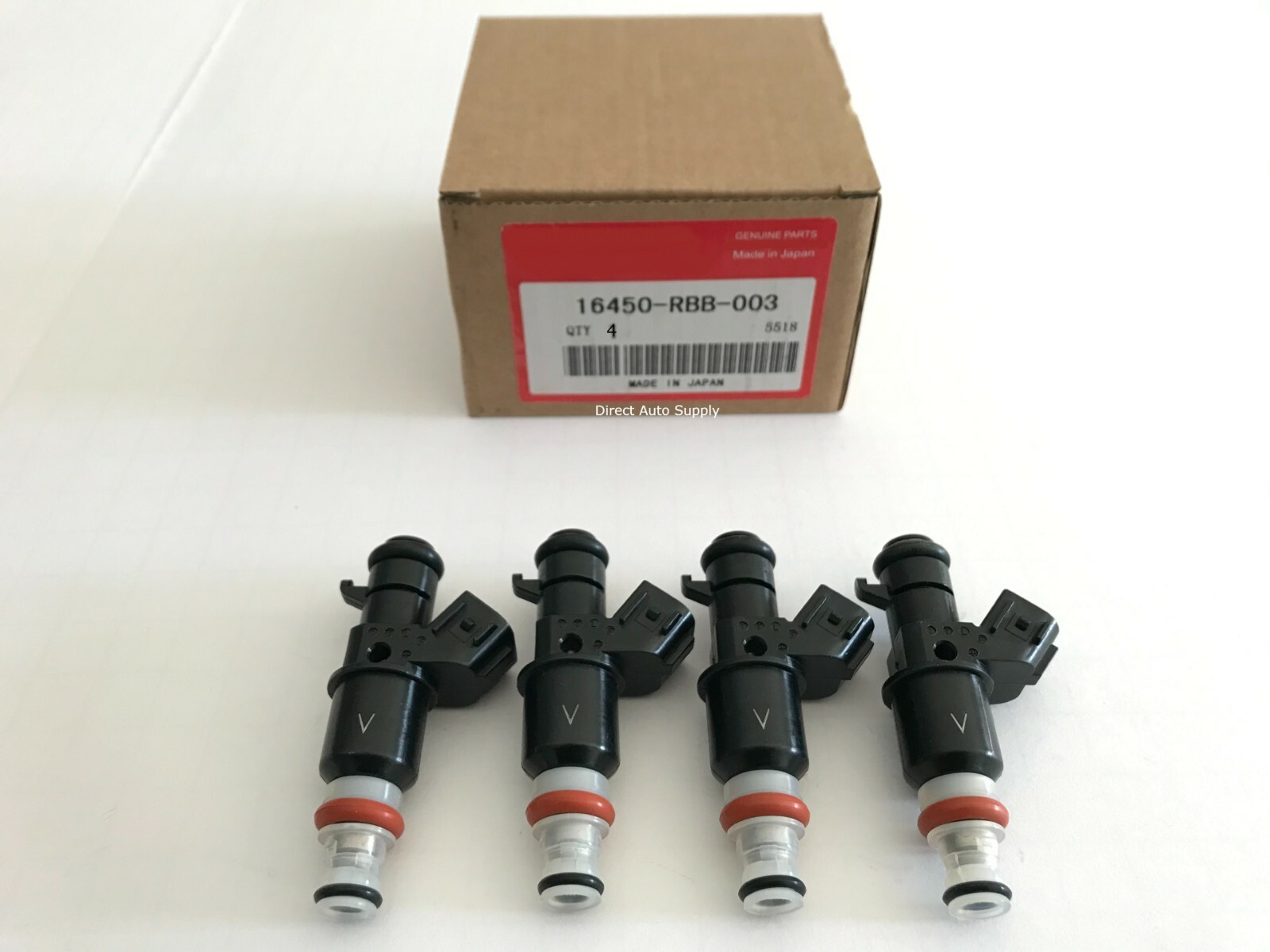 4 OEM NEW FUEL INJECTORS 16450RBB003 CIVIC SI TSX RSX TYPES 2.0L 2