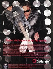Steve Vai DiMarzio pickups on Ibanez Mirror JEM guitar ad 2002 advertisement