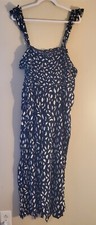 Ellos Black And White Jumpsuit Ruffle Sleeve Size 18/20 Large