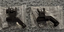 AIM SPORTS LOW PROFILE FLIP UP 45 DEGREE BLACK ALUMINUM SIGHTS