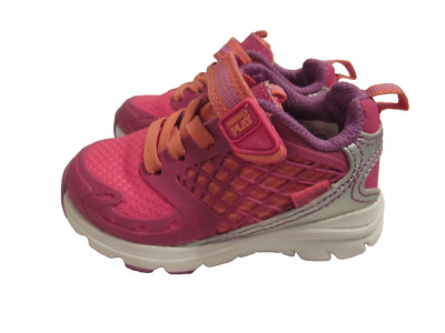 Stride Rite M2P Cannan Toddler Girl's 4 WIDE Purple Pink Athletic Play Shoes