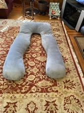 U Shaped Full Body Maternity Pregnancy Pillow Support Soft Grey
