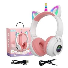 Unicorn Kids Headphones for Girls, Unicorn Bluetooth Headphones Foldable for ...
