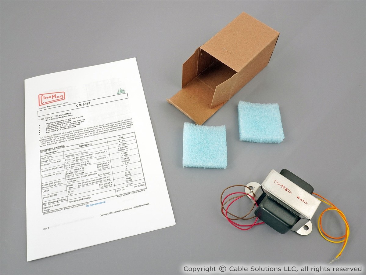 CineMag Tube Output Transformer, 4:1 Ratio, 80% Nickel Laminations