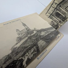 c1900s Marseille, France Album Souvenir Sharp Litho Photo Foldout Postcard A378