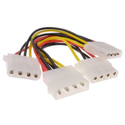 3-Wege Molex Stromverteiler Kabeladapter 4-Pin
